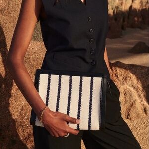 Cesta Collective Carryall Braided Stripe Clutch Bag